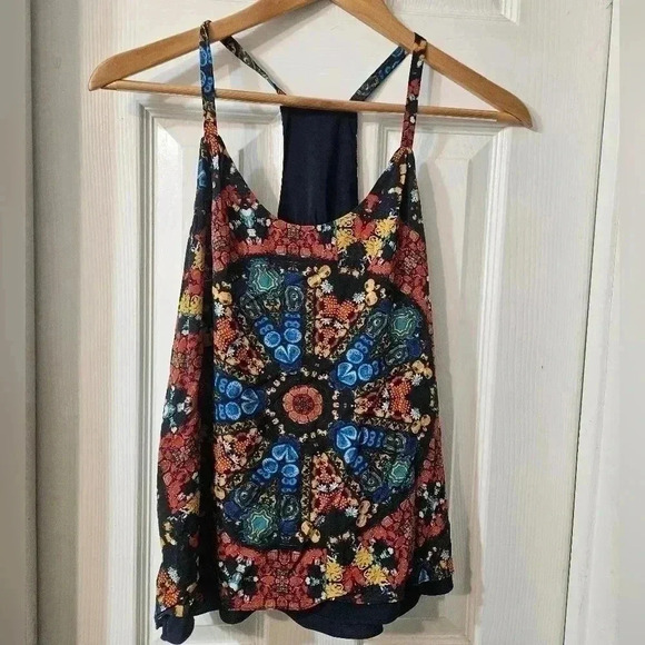 Alice + Olivia Loma Waterfall Drape Back Tank in Crown Jewel - Picture 2 of 6